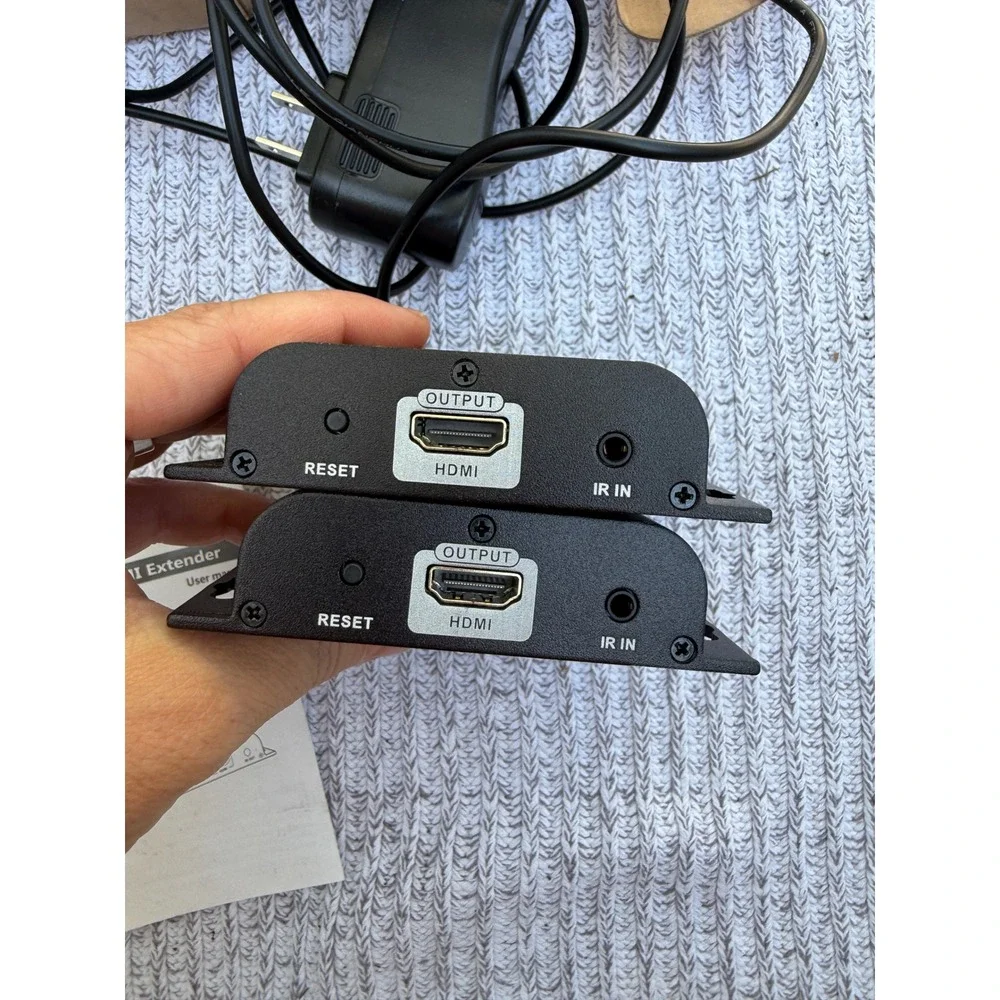 KanexPro HDMI Receiver over CATx Extender Set Black HDbitT RX with Power Adapter